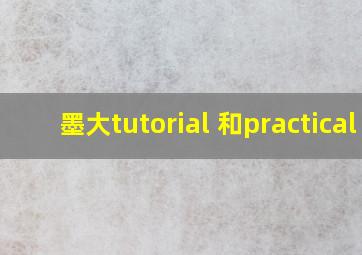 墨大tutorial 和practical